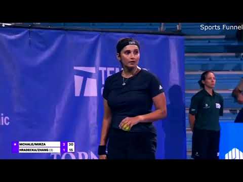 Sanai Mirza/McHale VS Hradecká/Zhang in  full flow at Cleveland Open 2021 | Dabble highlights |