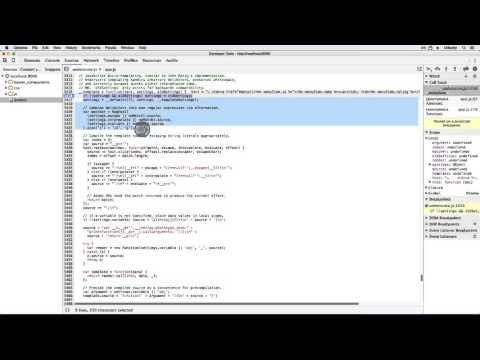 Walk thru the `template` function