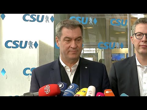17.02.2020 - Statement Markus Söder - Bestimmung Kanzlerkandidat / Thüringen / schwarz-grün / u.a.