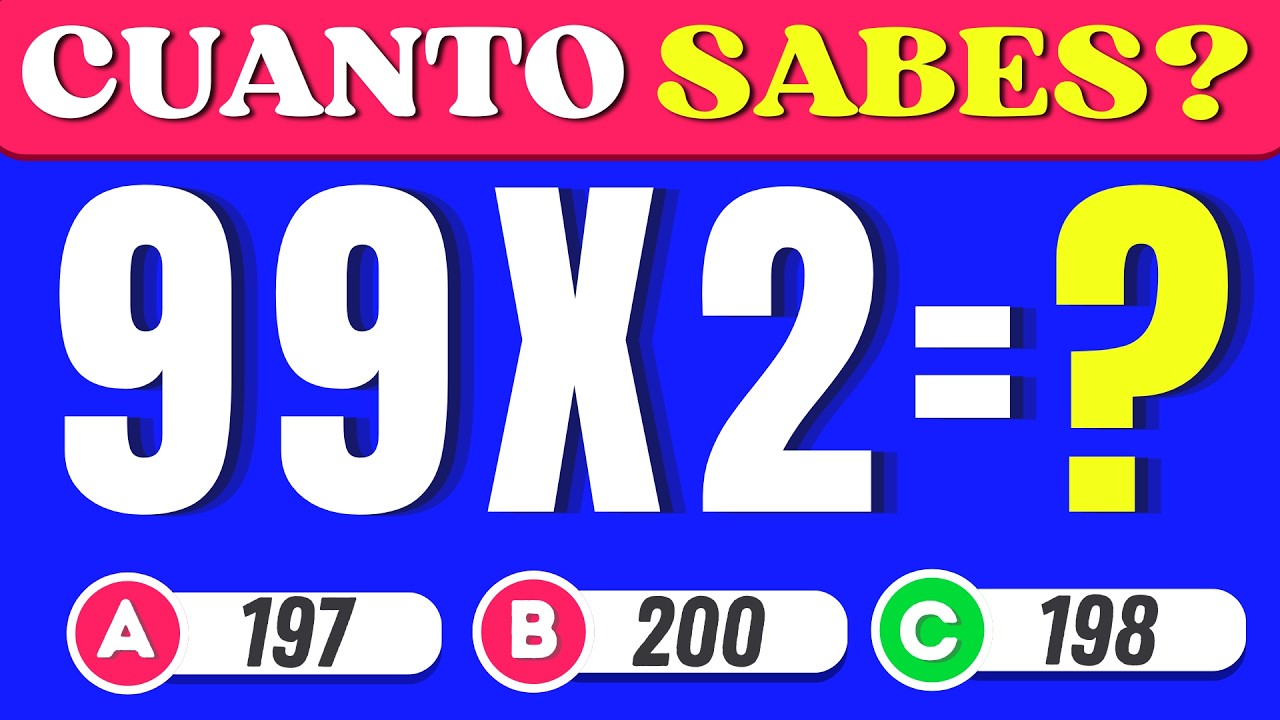 🧠 EXAMEN DE MATEMATICAS ¡Pon a Prueba Tu Mente con Estas Preguntas! - Quiz De Cultura General