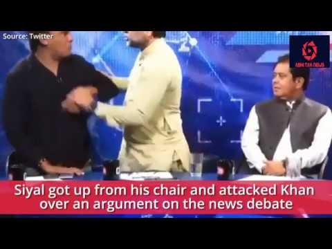 Pakistani politician fight on live tv| Abi Tak News