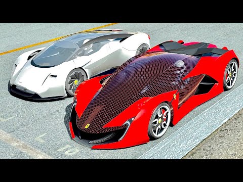 Ferrari Impronta vs Aston Martin DP-100 Vision GT at Top Gear Track