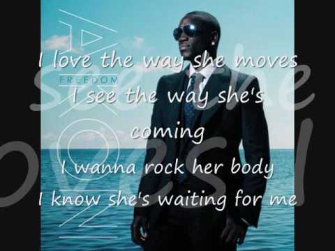 I love The Way She Moves---Akon & Zion (lyrics) HQ