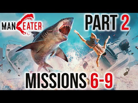 Maneater - Walkthrough (100% Completion) - Part 2 - "Taking Down Scaly Pete" (Missions 6-9) (Ending)