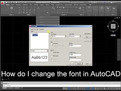 How do I change the font in AutoCAD