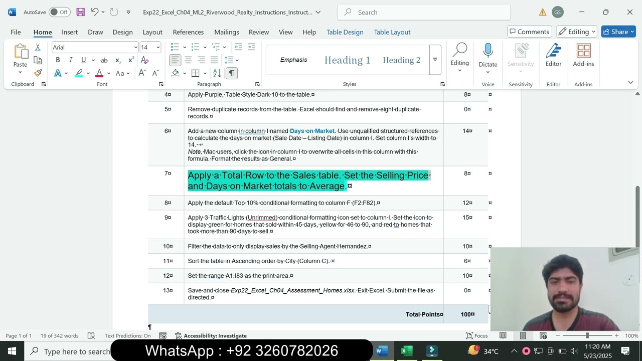 Exp22_Excel_Ch04_ML2_Riverwood_Realty | EXP22_Excel_Ch04_Assessment_Homes |Excel Chapter 4 Mid-Level