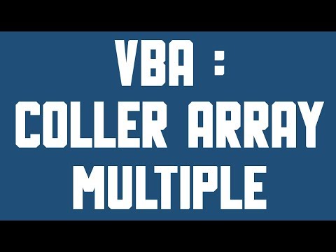 VBA Coller une array multiple sur une feuille Excel