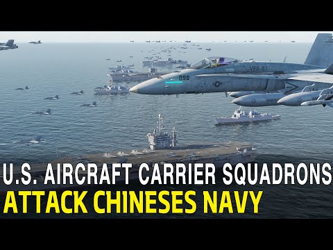 U.S. aircraft carrier squadrons attack Chinese navy. (World War Series 17)
