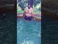Big Man In Swimming Pool Jump