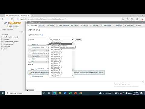 Create Database And Table Using Phpmyadmin