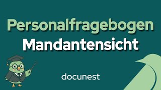 Personalfragebogen: Mandantensicht