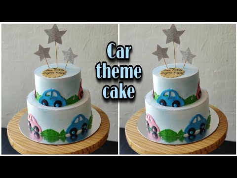 Theme cake for boys/car theme cake #themecake #birthdaycake #cookwithfiroza#cakedecoration#howto