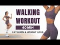 40 MIN WALKING WORKOUT - Full Body Fat Burn - No Jumping, No Squats, No Lunges