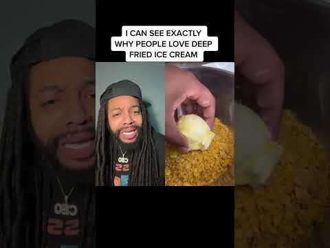 I can see exactly why people love deep fried ice cream 🤤 #shorts #youtubeshorts