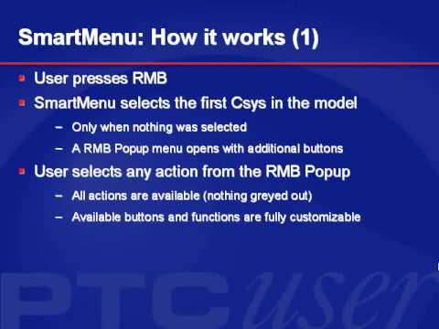 SMARTMenu - PTC User World Event 2005 - B&W Software
