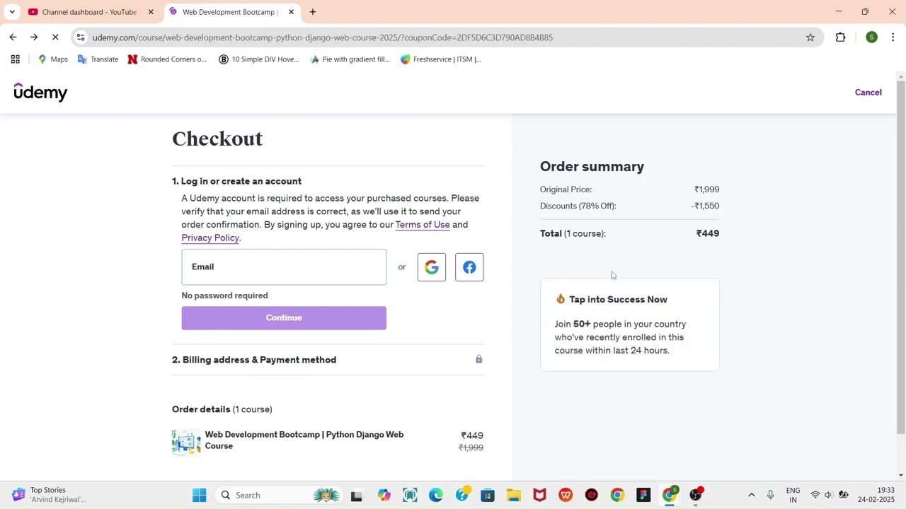 Providing Free Udemy Course - Web Development Bootcamp | Python Django Web Course