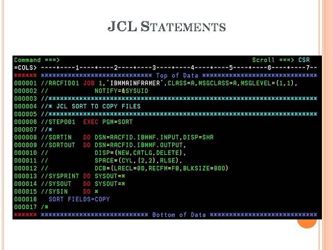 JCL Tutorial - JCL Statements | What is JCL statements? | Why it is needed?