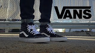 Video thumbnail for ON FEET: Vans Sk8-Hi Black/White by YoAnty