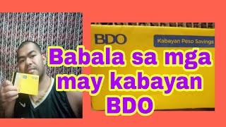 Kabayan BDO savings account #bdo #savings #account