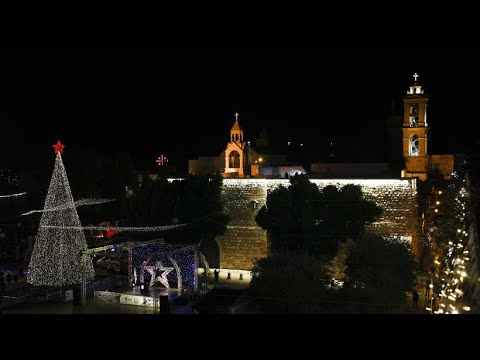 Weihnachtsbeleuchtung in Bethlehem angeknipst