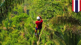 Man plunges 4 stories after zip line breaks - TomoNews