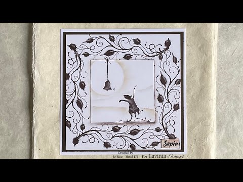 Vintage border card design by Jo Rice #laviniastamps #Joscoffeebreakcrafts