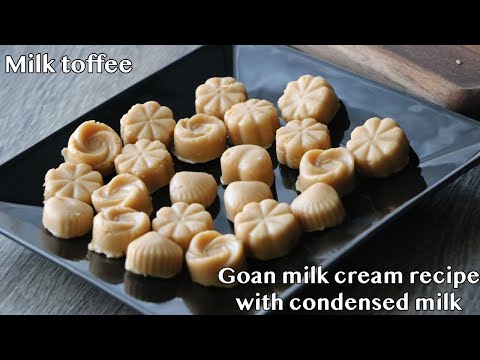 Goan milk cream recipe with condensed milk in 10 minutes | Milk toffee for Christmas dessert.