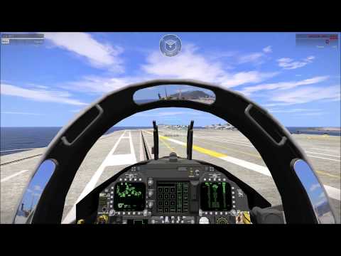 ArmA 3 goofing - the aircraft carrier ski jump