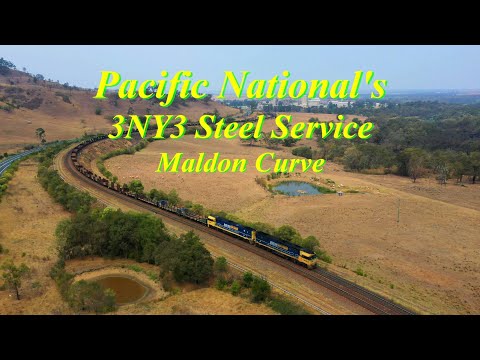 Drone View: Pacific National Steel Train: Australian Freight Trains