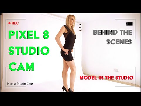 Female model photoshoot behind the scenes at Pixel 8 Studio Cam #photoshoot #glamourmodel #photo