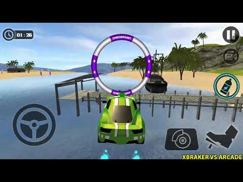 Floating Water Car Driving: Green Car Driving All Levels - Android Gameplay Walkthrough ☀️ 🛶 part 2