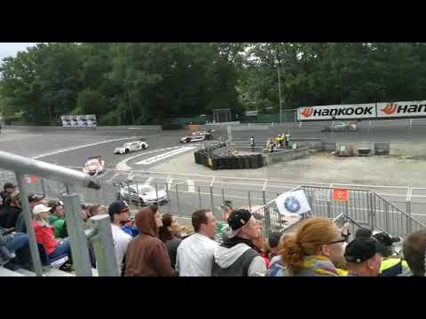 DTM Norisring 2017 Beginn vom Unfall Wickens/Rast Grundig-Kehre Alpha-Tribüne