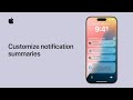 How To Customize Notification Summaries On IPhone Or IPad Apple Support
