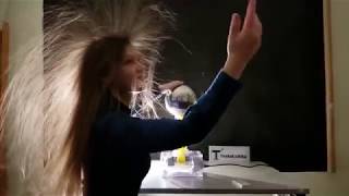 Van de Graaff generator electrostatics - basic experiments