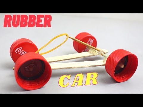 How To Make a Mini Rubber Band Car | DIY RUBBER BAND CAR