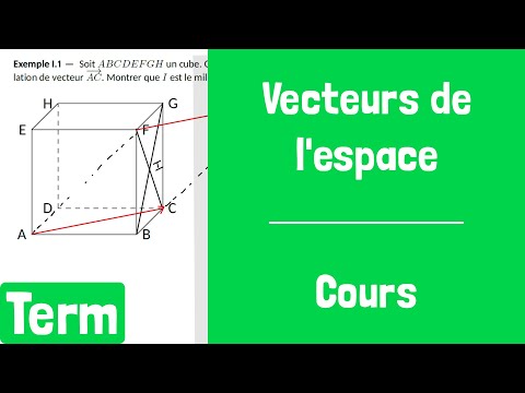 Cours : Vecteurs de l'espace
