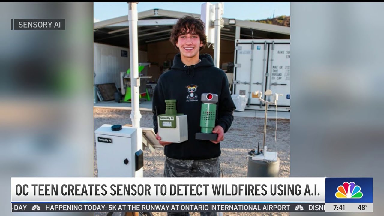 OC teen creates wildfire-detecting sensors that use artificial intelligence