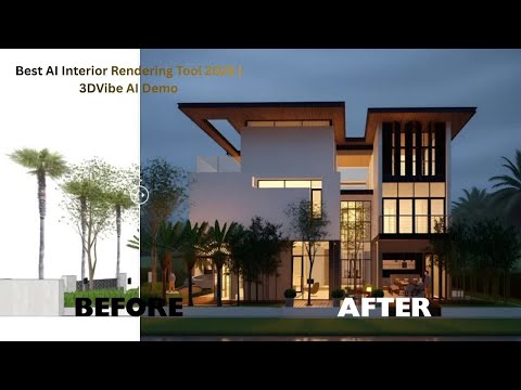 Before vs After Using 3D Vibe AI -How I Create Photorealistic Interiors Using 3DVibe AI