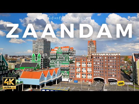 Zaandam, the Netherlands 🇳🇱 in 4K Video by Drone ULTRA HD - Flying over Zaandam Zaanse Schans
