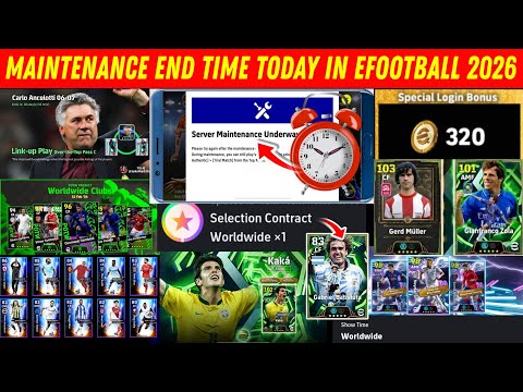 Maintenance End Time Today in eFootball 2026 | New Epic & Bigtime, Link Up Manager & POTW Worldwide