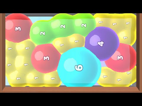 Melty Bubble - Merge Numbers, ASMR Jelly Ball Merge, Color Puzzle Game, 2048 Balls 3D Gameplay