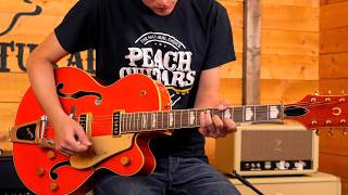 Video thumbnail for Gretsch G6120DE Duane Eddy Hollow Body by Peach Guitars