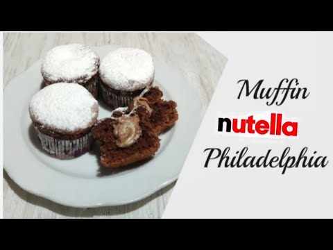 MUFFIN NUTELLA E PHILADELPHIA MORBIDO UMIDO PROFUMATISSIMO CON UN CUORE DI NUTELLA CHE FA IMPAZZIRE