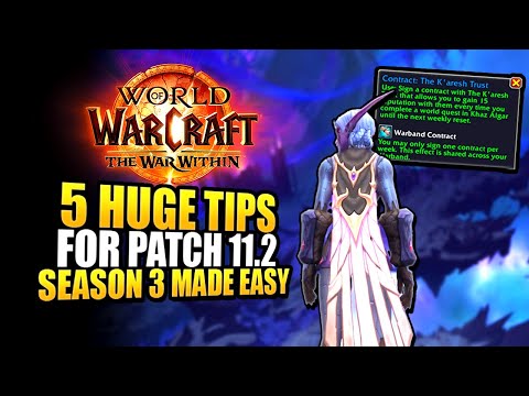 WoW Patch 11.2 HUGE Tips - MORE Rep, Fast Travel And BEST Gear