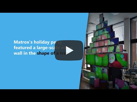 Matrox QuadHead2Go-Powered Video Wall Takes Corporate Holiday Partygoers Back to the Future