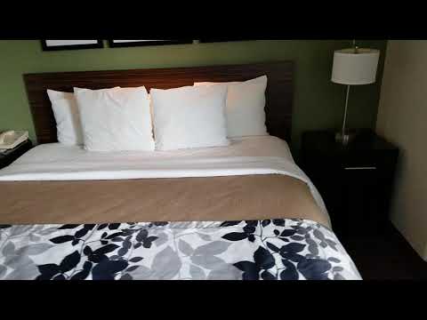 Sleep Inn hotel Review. Inside king bed room view Pasco WA