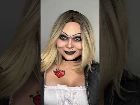 #TiffanyValentine Makeup Transformation 💘 #Chucky #TiffanyRay #HalloweenMakeup #MakeupTutorial
