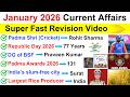 January 2026 Current Affairs Monthly Current Affairs 2026 Current Affairs 2026 MCQ MASTERY