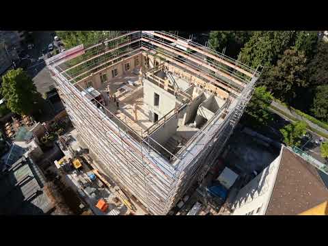 "Bärahus" Rhomberg Bau GmbH baut mit X-fix Holzverbinder/ Rhomberg builds with X-fix wood connectors