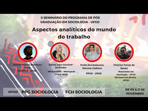 Aspectos analíticos do mundo do trabalho - 2° Semiário PPGS/UFGD